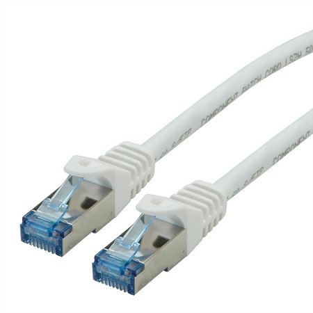 Kablovi, adapteri i punjači - ROTRONIC ROLINE S/FTP PATCH CORD CAT 6A COMPONENT LEVEL LSOH WHITE 5M - Avalon ltd