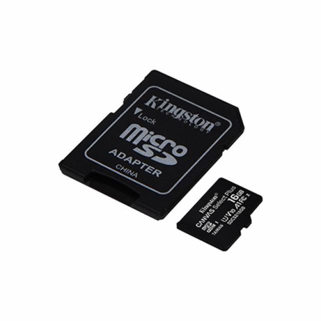 USB memorije i Memorijske kartice - Kingston Micro SDHC 16GB Canvas Select Plus C10 + SD Adapter, A1, V10, up to 100 MB/s - Avalon ltd