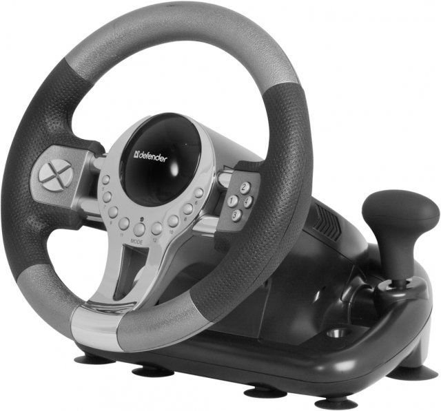 Gaming konzole i oprema - DEFENDER VOLAN FORSAGE GTR, GAMING WHEEL, USB, 12 BUTTONS, GEAR STICK - Avalon ltd