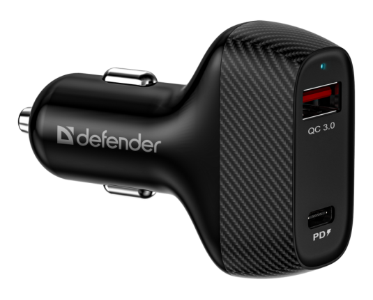 Kablovi, adapteri i punjači - DEFENDER ADAPTER UCA-90 CAR CHARGER 36W , USB QC3.0, TYPE -C/PD3.0 - Avalon ltd