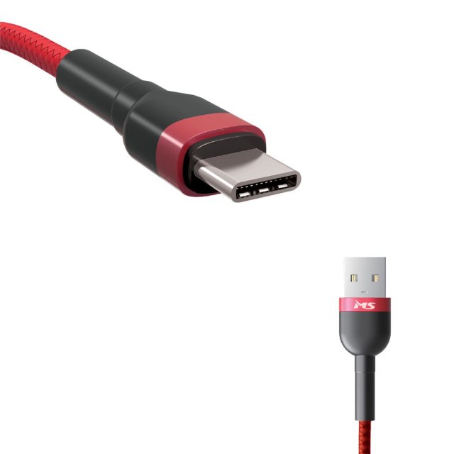 Kablovi, adapteri i punjači - KABL MS USB-A 2.0 USB C 1M CRVENI - Avalon ltd