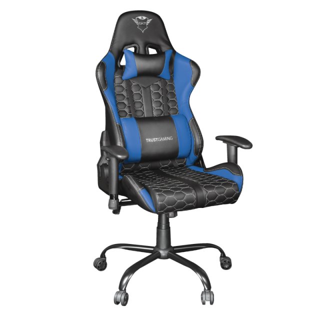 Gaming konzole i oprema - TRUST GXT 708B Resto Gaming Chair - Blue, Max. weight 150 kg, Metal frame, Gas lift - Avalon ltd