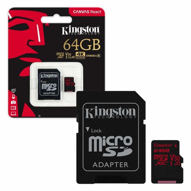 USB memorije i Memorijske kartice - KINGSTON MICROSDXC 64GB CLASS 10 4K 100MB/S - Avalon ltd