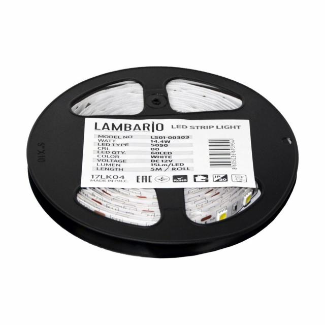 Rasvjeta, paneli, reflektori i sijalice - LED TRAKA 14.4W-60LED-5050-6400K-IP54 - Avalon ltd