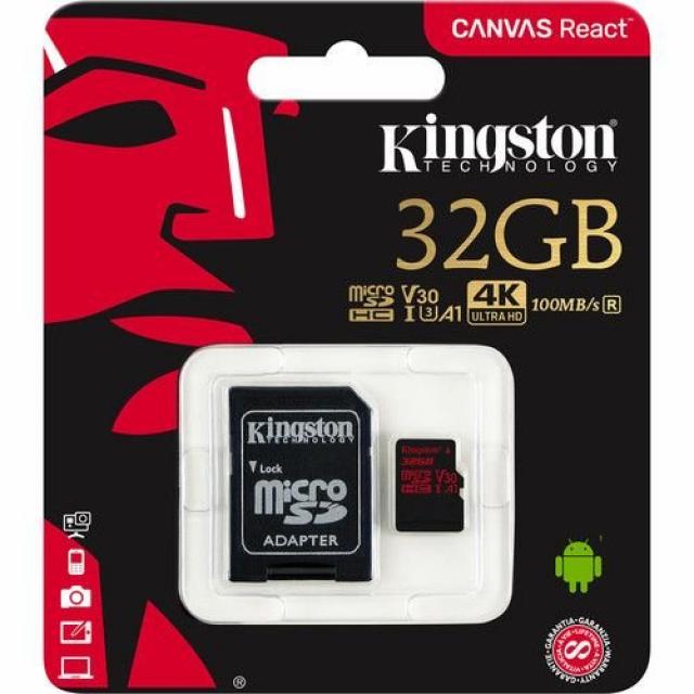 USB memorije i Memorijske kartice - KINGSTON MICROSDXC 32GB CLASS 10 4K 100 MB/S - Avalon ltd