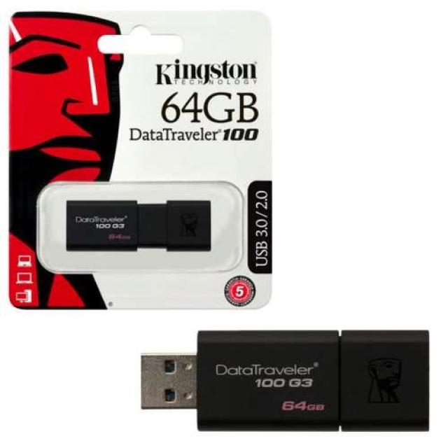 USB memorije i Memorijske kartice - KINGSTON 64GB DT 100 G3 3.0 - Avalon ltd