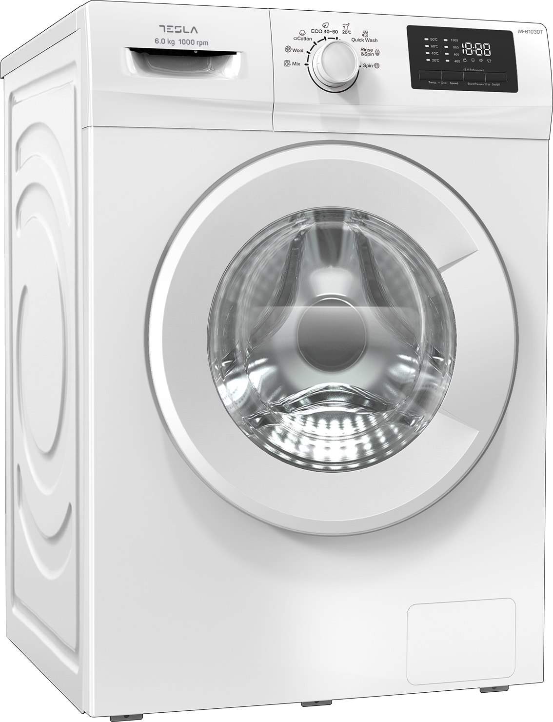 Veliki kućni aparati - Tesla WF61030T ves masina 6kg, 1000 ob/min, Led displej, 8 programa,dubina 47 cm - Avalon ltd