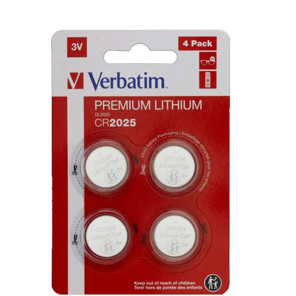Baterije, UPS i oprema - VERBATIM Baterije CR2025 3V 49532 4kom - Avalon ltd
