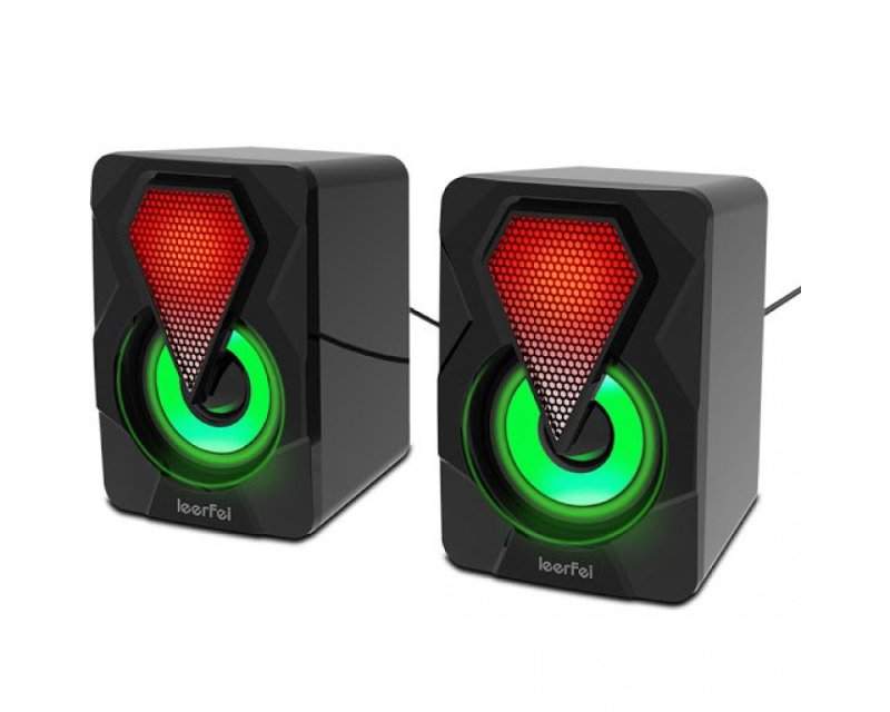 Računarske periferije i oprema - LEERFEI YST-1046 USB RGB zvučnici crni - Avalon ltd