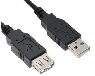 Kablovi, adapteri i punjači - E-GREEN Kabl USB A - USB A M/F (produžni) 5m crni - Avalon ltd