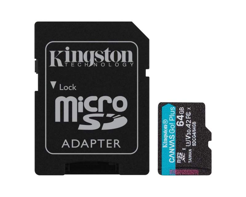 USB memorije i Memorijske kartice - KINGSTON Memorijska kartica U3 V30 microSDXC 64GB Canvas Go Plus 200MB/s A2 + adapter SDCG4/64GB - Avalon ltd