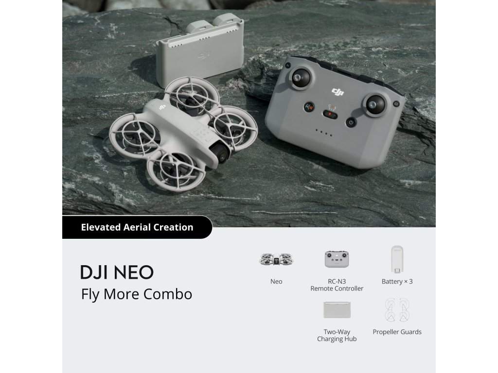 Dronovi i oprema - DJI NEO Fly More Combo, 4K Ultra-Stabilized Video, 12MP, AI Subject Tracking,18 min flight time,135g - Avalon ltd