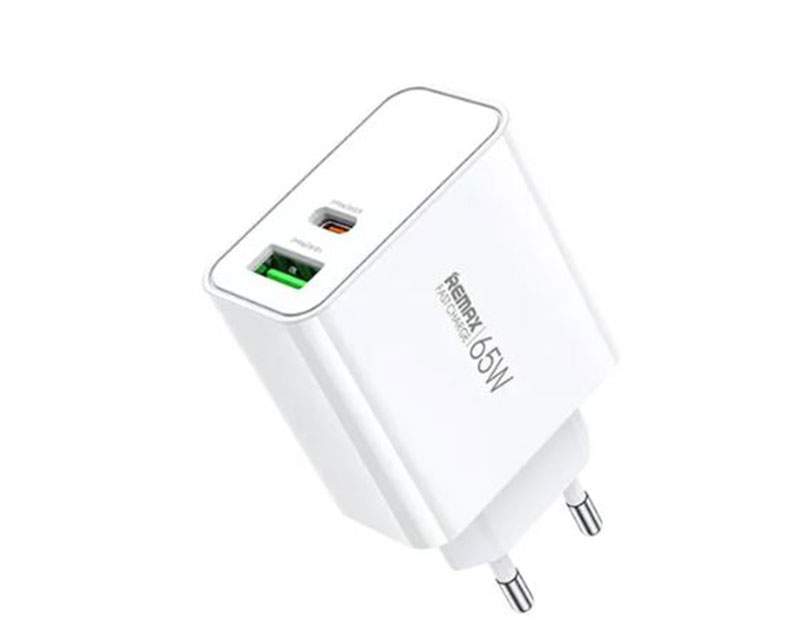 Kablovi, adapteri i punjači - REMAX RP-U125 USB Tip C 65W PD+QC 3.0 punjač beli - Avalon ltd