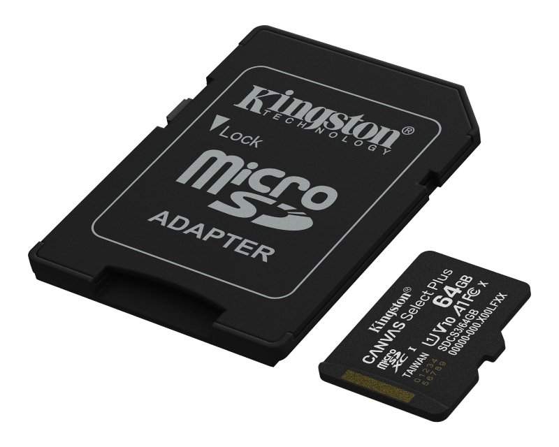 USB memorije i Memorijske kartice - KINGSTON Memorijska kartica U1 V10 SDXC 64GB Canvas Select Plus G3 150R SDCS3/64GB + adapter - Avalon ltd