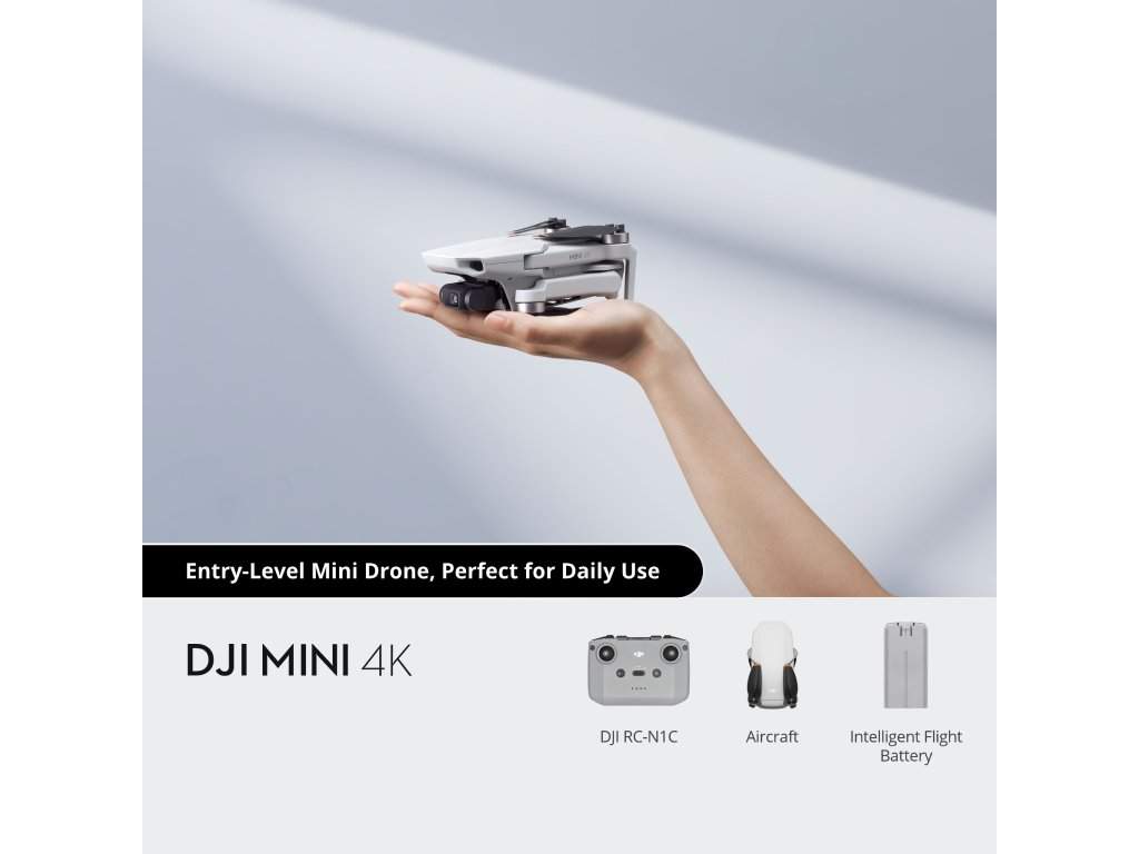 Dronovi i oprema - DJI MINI 4K - 4K/30fps, 12MP, 4 Zoom, 31-Min Max Flight Time, 10km Video Transmission,246g,Class C0 - Avalon ltd