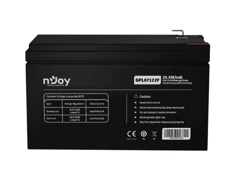 Baterije, UPS i oprema - NJOY GPL07122F baterija za UPS 12V 7Ah (BTVACGUOBTF2FCW01B) - Avalon ltd