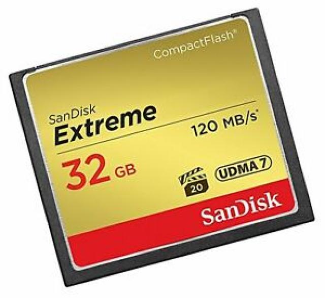 USB memorije i Memorijske kartice - SanDisk Extreme CF Card 32GB, 120MB/s, 85MB/s write, UDMA7, VPG-20 - Avalon ltd