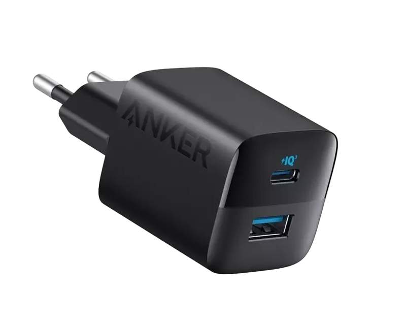 Kablovi, adapteri i punjači - ANKER 323 33W USB-C zidni punjač 2-porta (USB-A i USB-C), crni - Avalon ltd