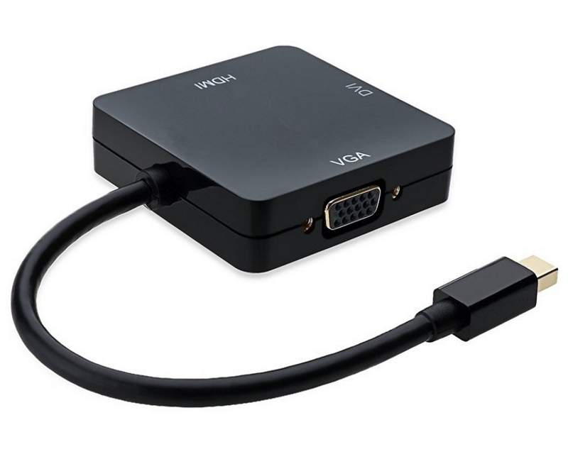 Kablovi, adapteri i punjači - Mini DisplayPort - HDMI + DVI-I Dual Link + VGA D-Sub crni - Avalon ltd