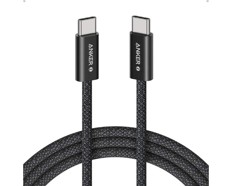 Kablovi, adapteri i punjači - ANKER Zolo USB tip-C kabl M/M 1.8m, za Apple, super brzo punjenje 240W/480Mbps, pleteni, crni - Avalon ltd