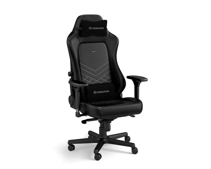 Gaming konzole i oprema - NOBLECHAIRS HERO Gaming stolica crno-platinum bela - Avalon ltd