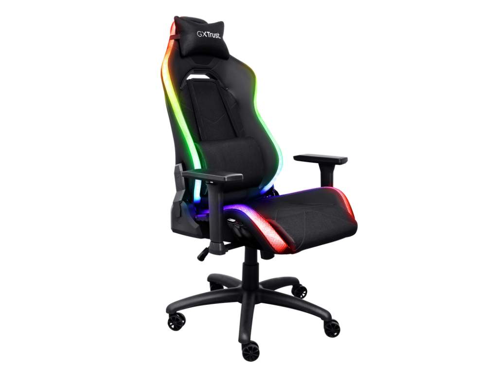 Gaming konzole i oprema - TRUST GXT 719 Ruya RGB Gaming Chair - Black, Max. weight 150 kg, Gas lift class 4 - Avalon ltd